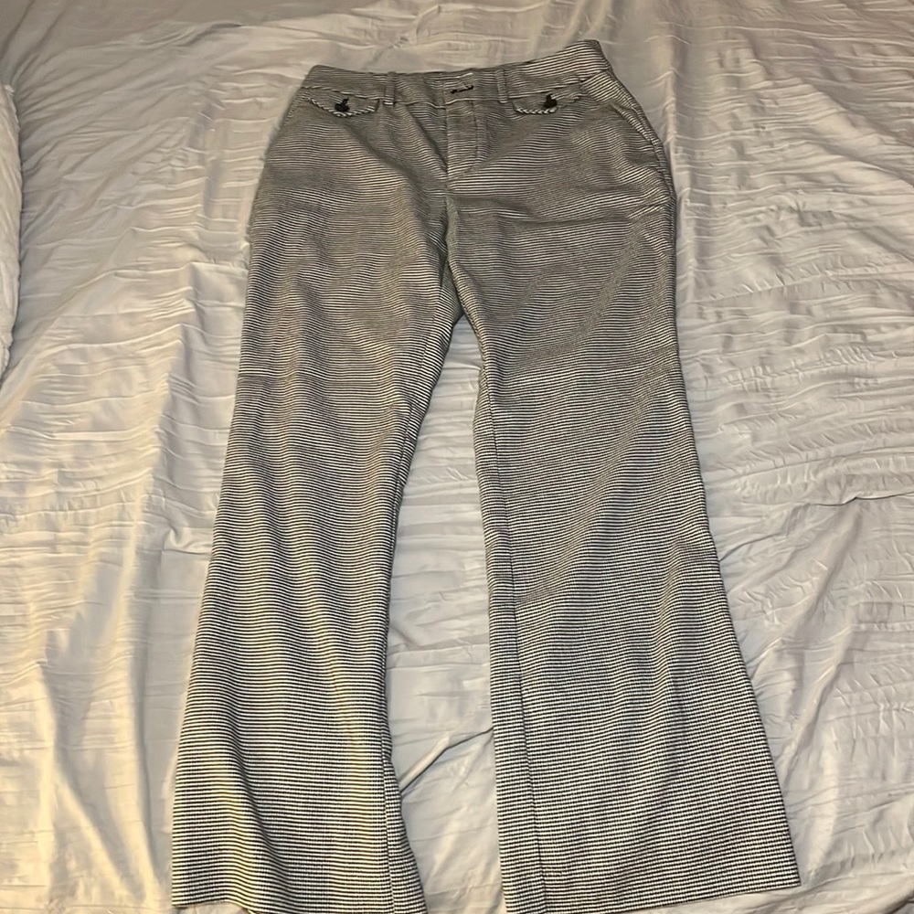 Target black and white trousers